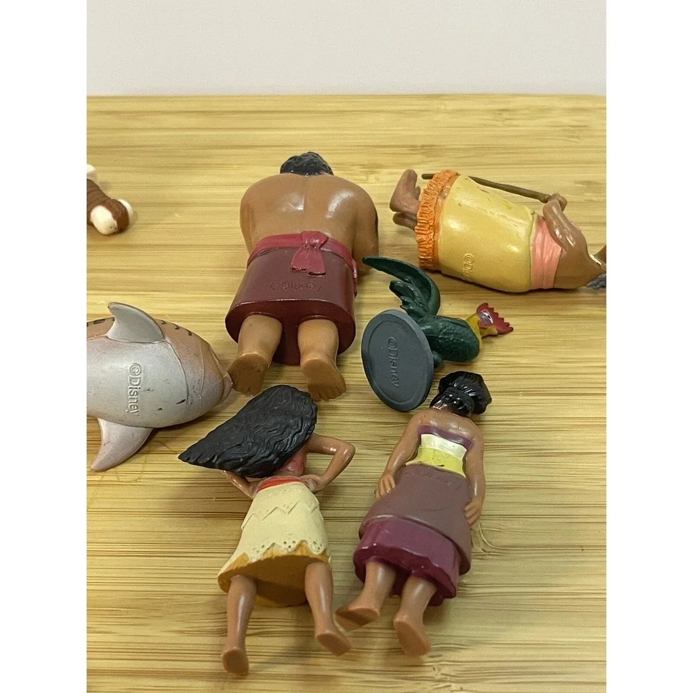 Disney‎ Store Moana Playset Figures Cake Topper PVC Toy Lot of 10 Figures